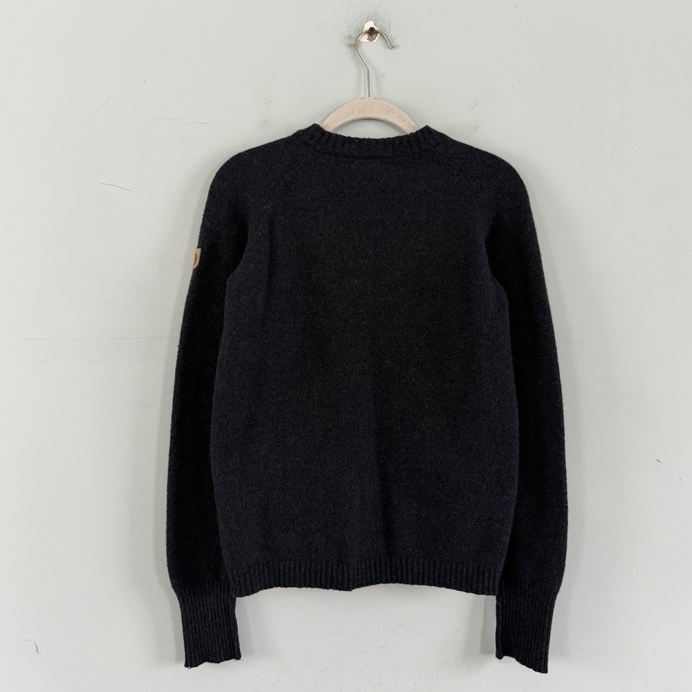 Fjallraven Greenland Re-Wool Cardigan Navy Blue Italian Wool Sweater - Picture 3 of 5
